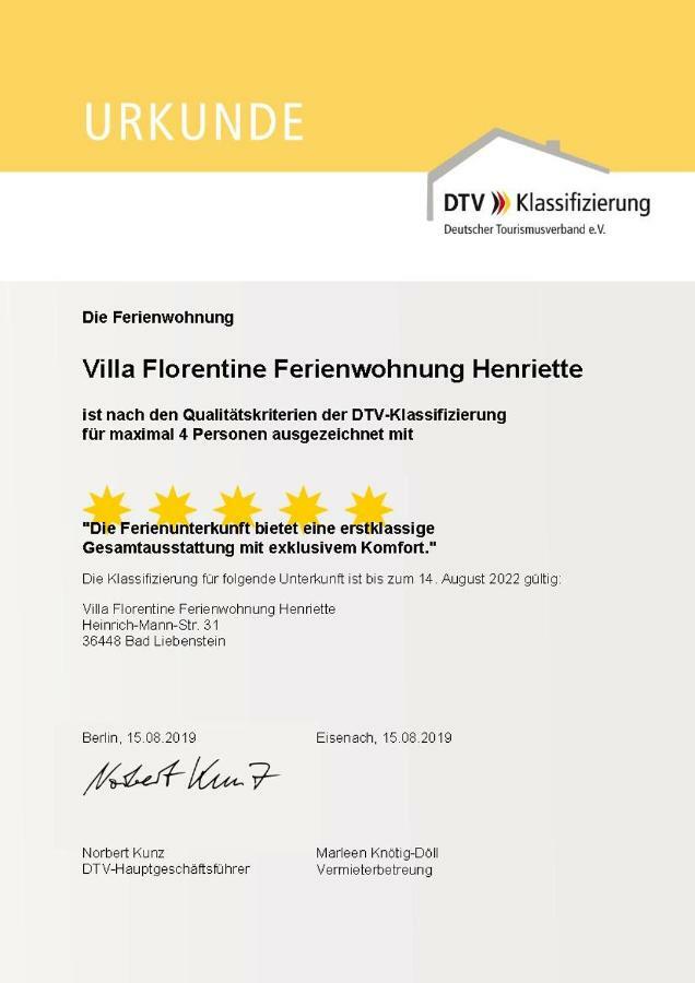 Villa Florentine Bad Liebenstein Zewnętrze zdjęcie